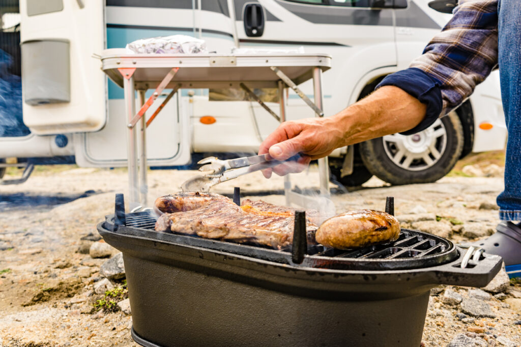 An RV cookout is a great way to connect with family and friends.